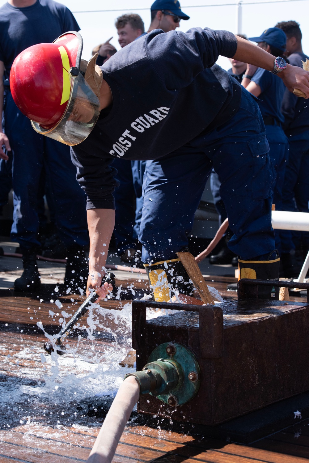 USCGC Eagle damage control training