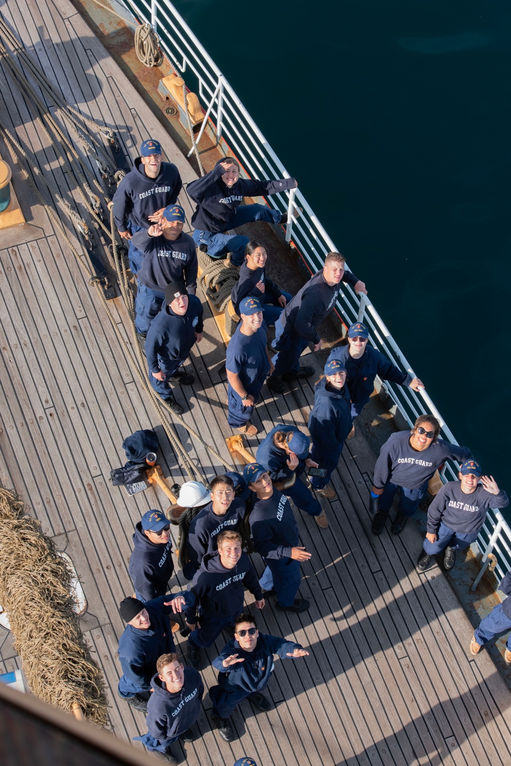 Cadets aboard USCGC Eagle