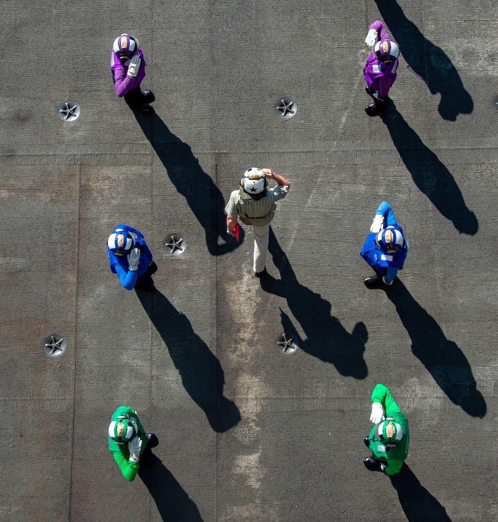 DVIDS - Images - USS Ronald Reagan (CVN 76) Sailors render honors to ...