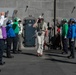 USS Ronald Reagan (CVN 76) Sailors render honors to Rear Adm. Buzz Donnelly