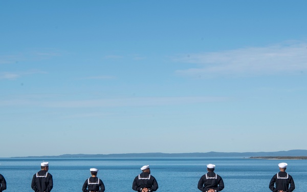 USS America (LHA 6) Mans the Rails During Port Call in Brisbane