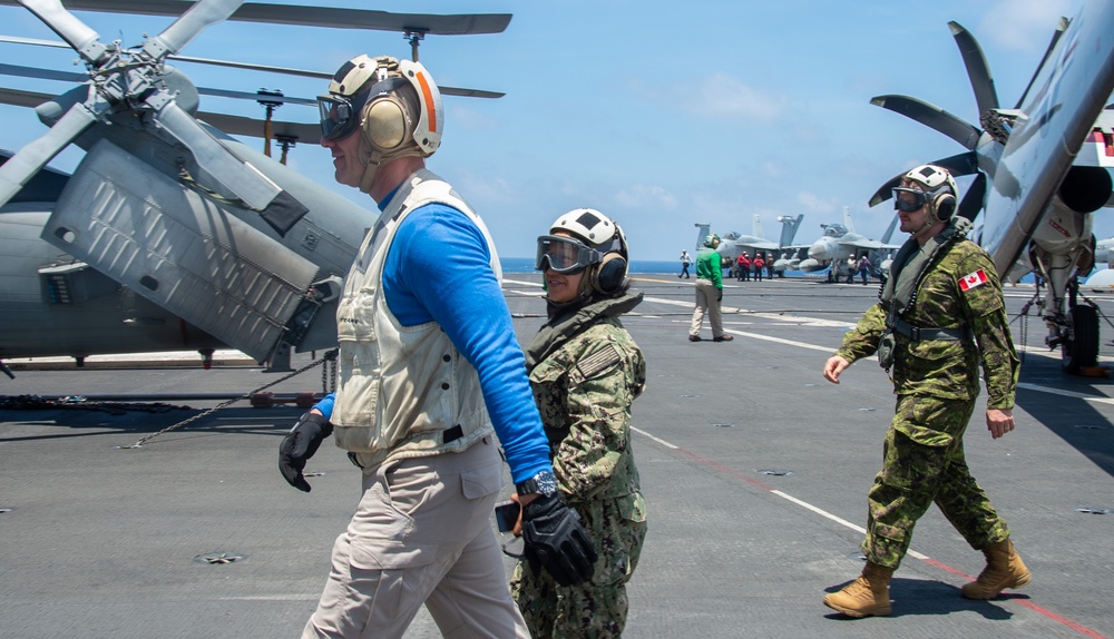 USS Ronald Reagan (CVN 76) Sailors host Multinational Defense Attaché