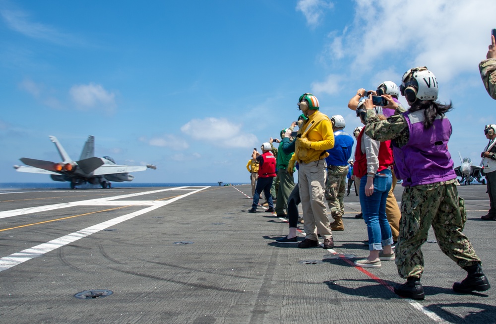 USS Ronald Reagan (CVN 76) Sailors host Multinational Defense Attaché