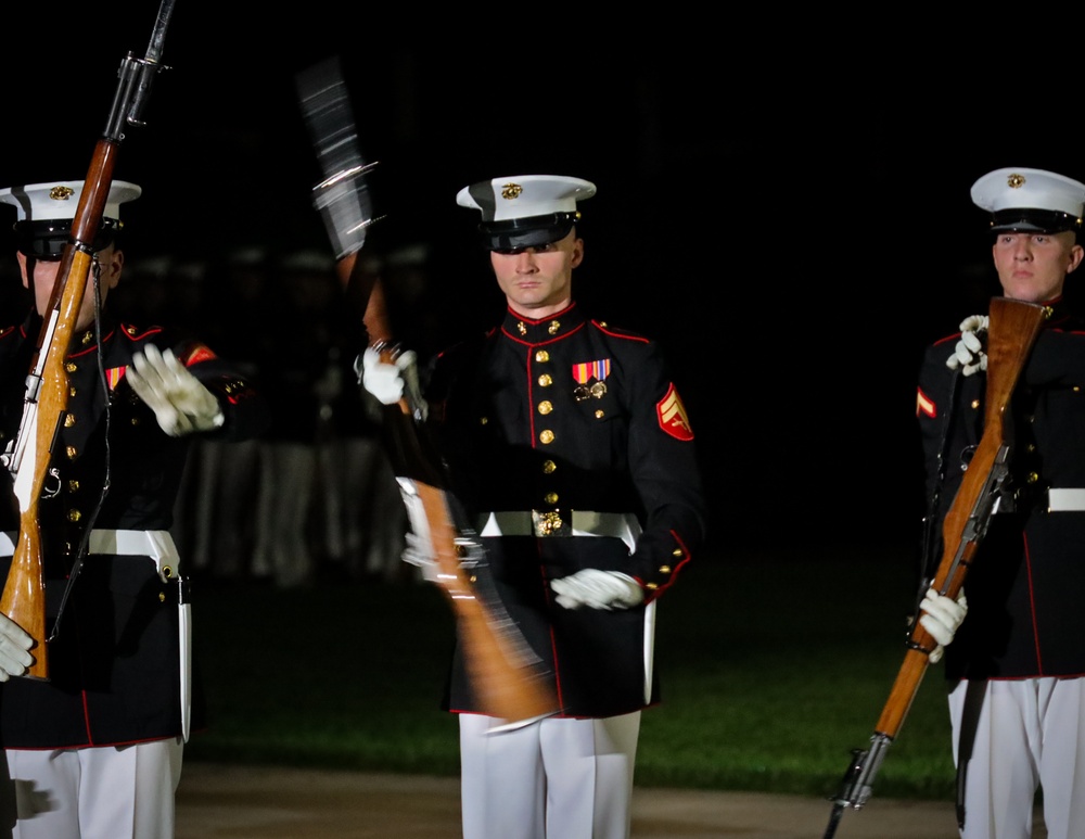 Marine Barracks Washington performs another fantastic evening parade.