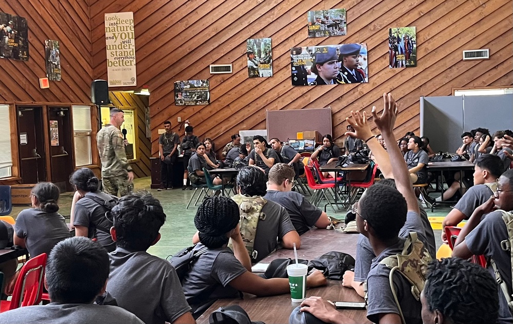 Texas Counterdrug visits Fort Worth JROTC cadets during Summer Leadership Camp