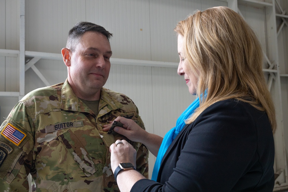 Three Warrant Officers are promoted to CW5 at 1109th TASMG