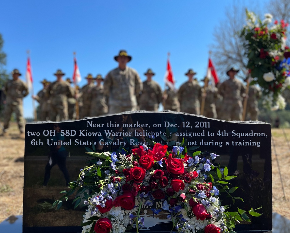 Civilian community dedicates memorial for 2011 JBLM helicopter crash