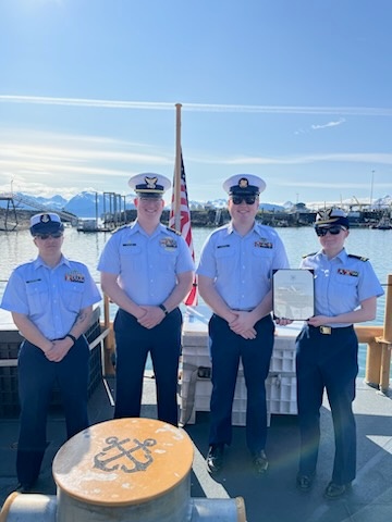 Coast Guard member meritoriously advanced during ceremony in Homer, Alaska