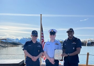Coast Guard member meritoriously advanced during ceremony in Homer, Alaska