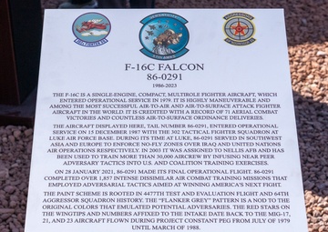 Nellis welcomes new F-16 static display honoring aggressor heritage