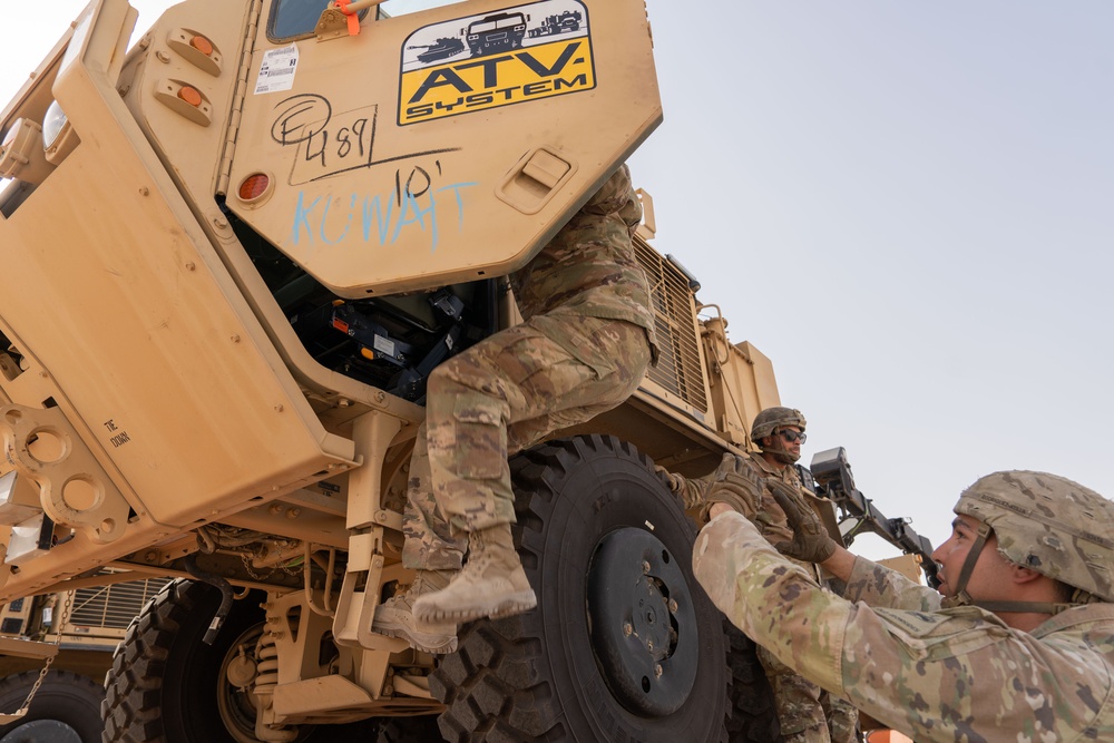 Autonomous Vehicle unloaded by Charlie Company 142nd DSSB