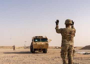 Autonomous Vehicle unloaded by Charlie Company 142nd DSSB