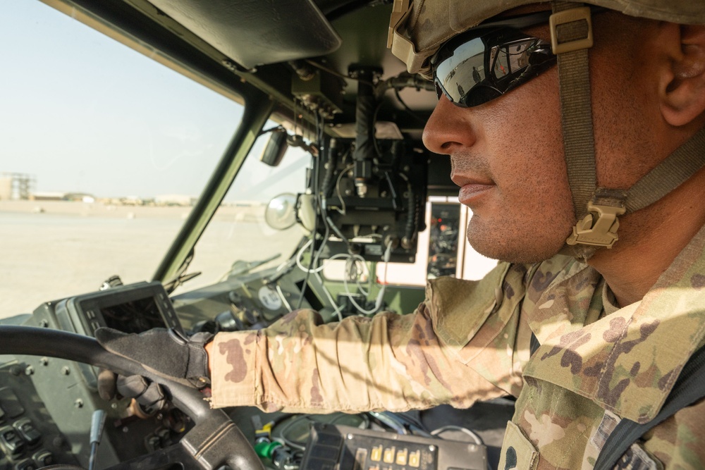 Autonomous Vehicle unloaded by Charlie Company 142nd DSSB