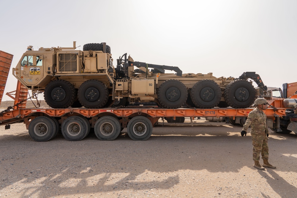 Autonomous Vehicle unloaded by Charlie Company 142nd DSSB