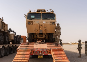 Autonomous Vehicle unloaded by Charlie Company 142nd DSSB