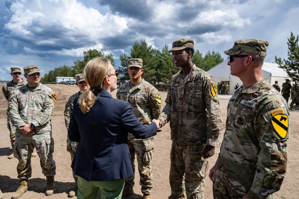 U.S. Ambassador to NATO Visits Soldiers in Lithuania