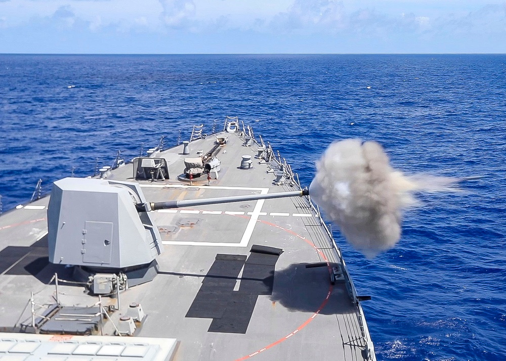 USS John Finn (DDG 113) Conducts Live-Fire Gunnery Exercise