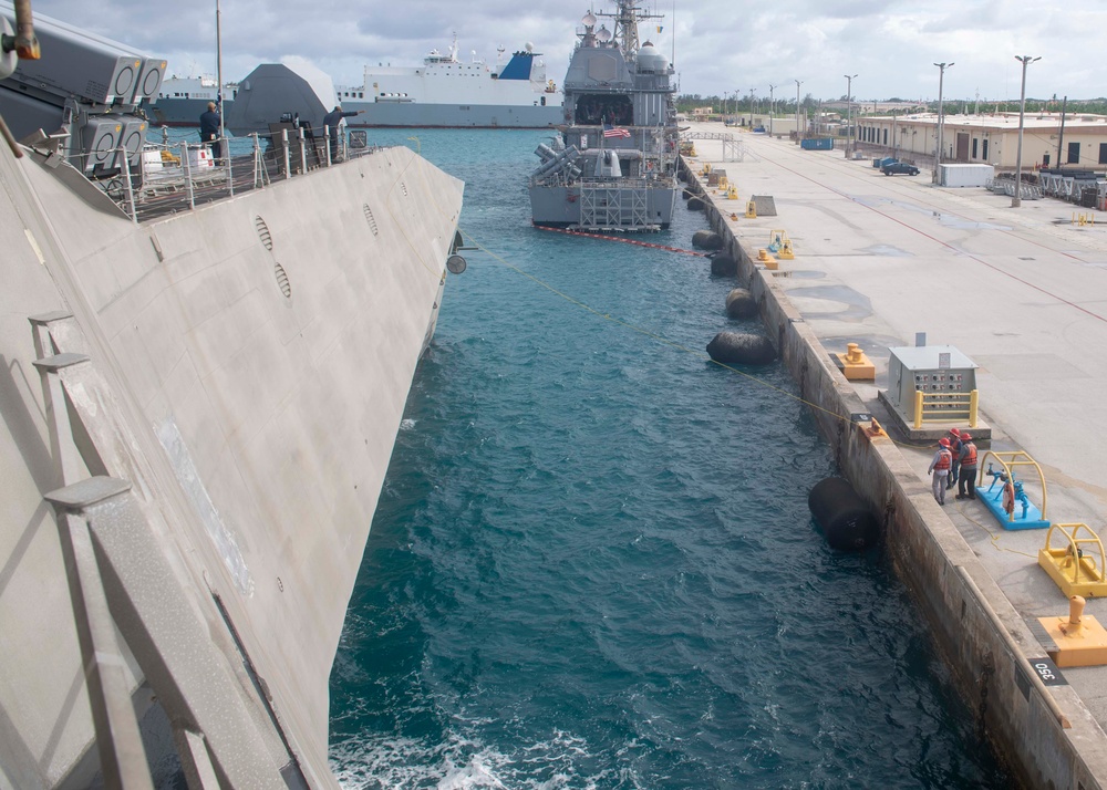 USS MANCHESTER (LCS 14) ARRIVES IN GUAM DURING EXERCISE PACIFIC GRIFFIN 2023