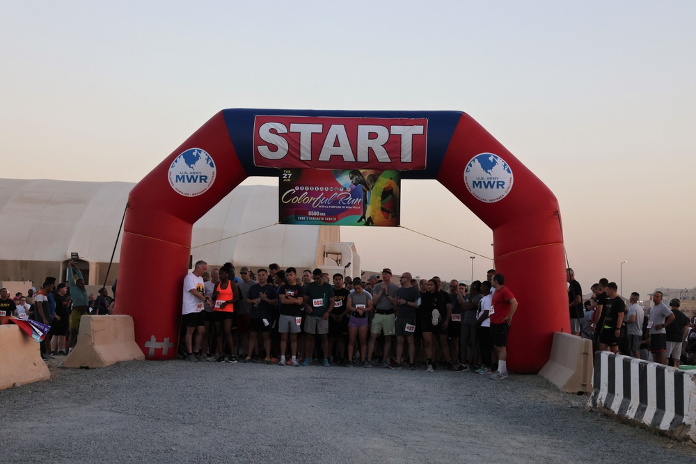 Colorful Run with a Purpose at Camp Arifjan, June 2023