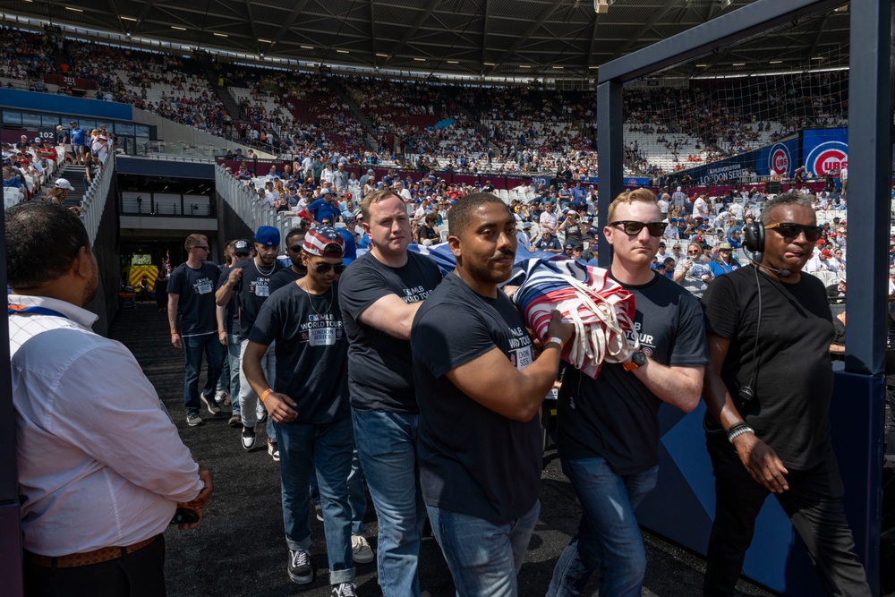 Team Mildenhall Airmen support MLB London Series