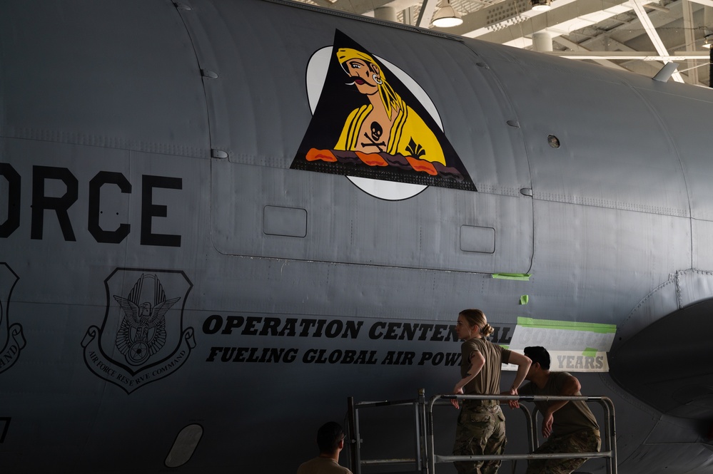 MacDill KC-135 Stratotanker Nose Art for Operation Centennial Contact