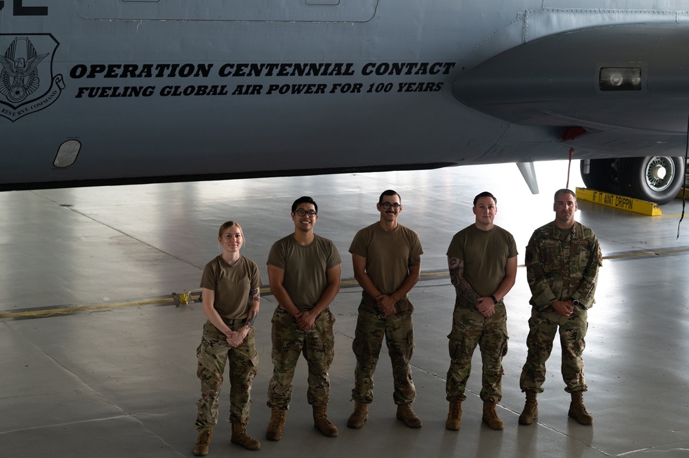 MacDill KC-135 Stratotanker Nose Art for Operation Centennial Contact