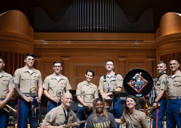 Parris Island Band teaches master class at 2023 Athena Music Camp