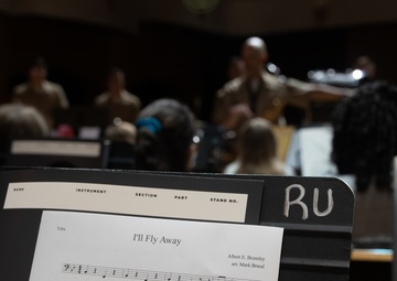 Parris Island Band teaches master class at 2023 Athena Music Camp