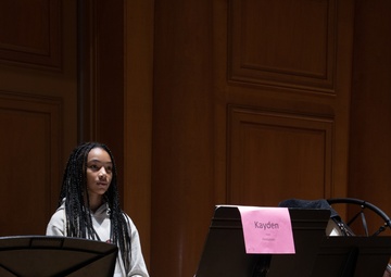Parris Island Band teaches master class at 2023 Athena Music Camp
