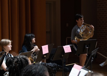 Parris Island Band teaches master class at 2023 Athena Music Camp