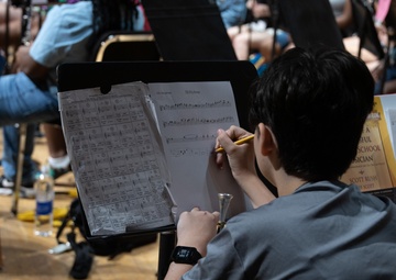 Parris Island Band teaches master class at 2023 Athena Music Camp