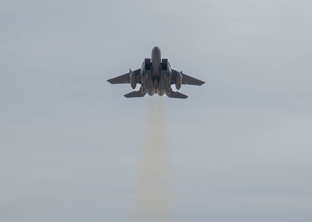 Rapid Ascent; F-15E’s Take Off