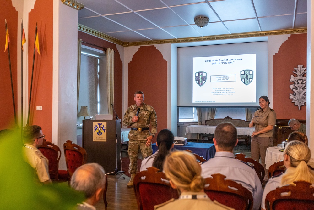 Maj. Gen. W. Scott Lynn speaks to multinational reserve officers