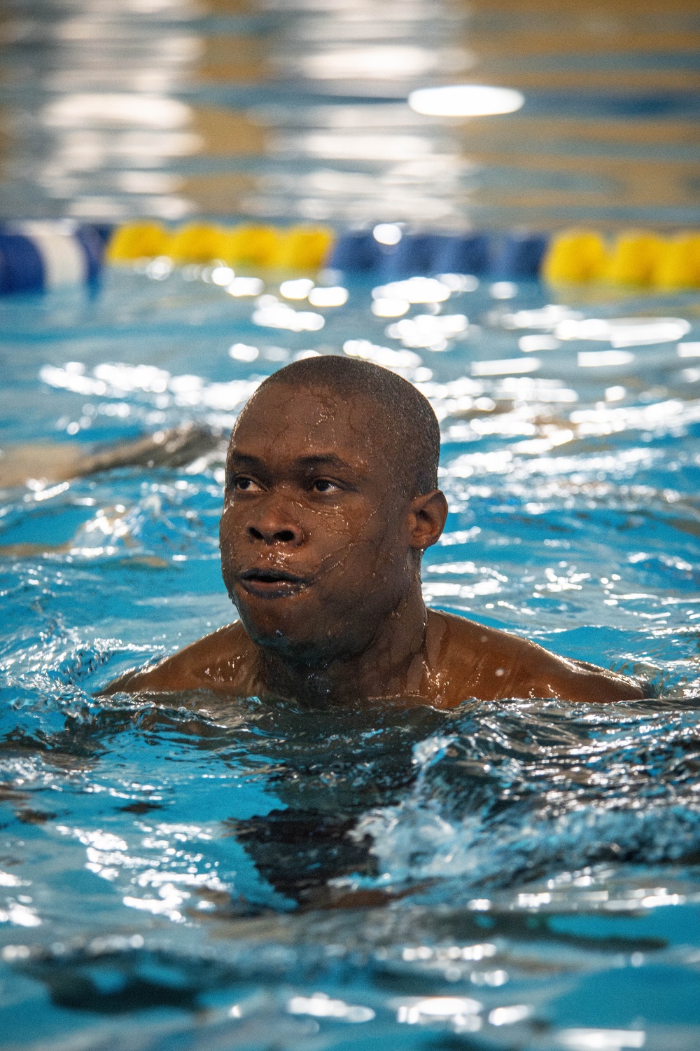 Recruits Test for the Swim Qualification at US Navy Recruit Training Command