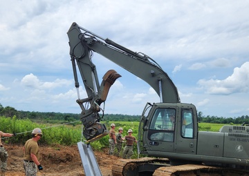 NMCB 11 Seabees build retaining wall