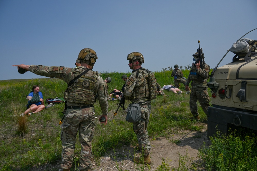 Security Forces units trained together for convoy training during exercise Violent Monopoly