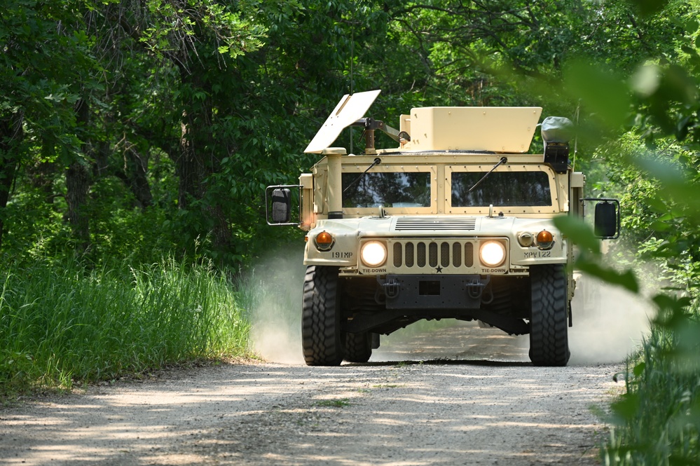 Security Forces units trained together for convoy training during exercise Violent Monopoly