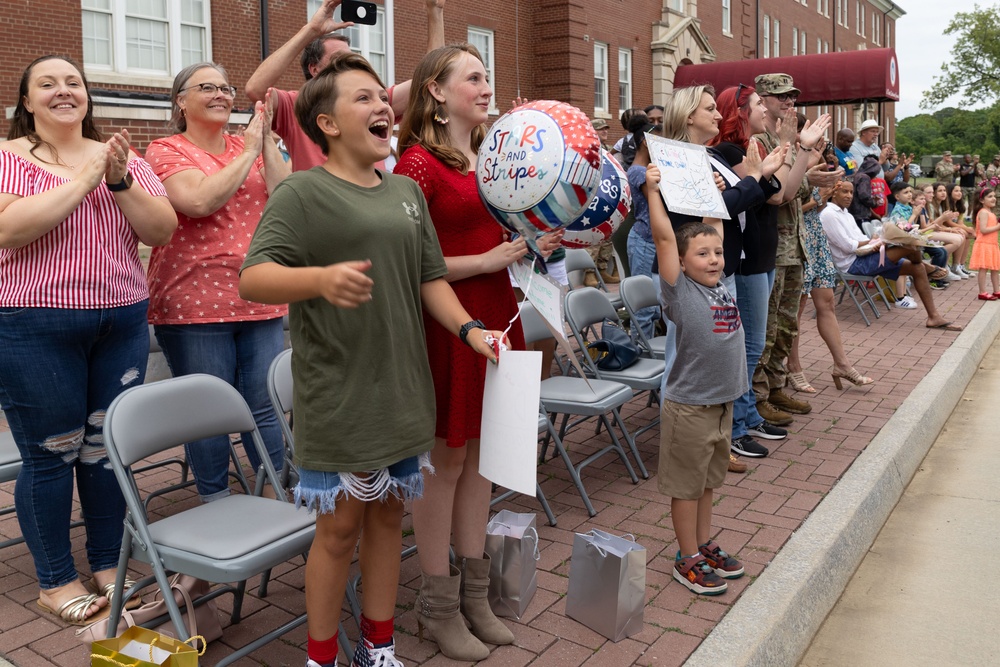 18th FISC Soldiers return from deployment – welcomed home by new commander