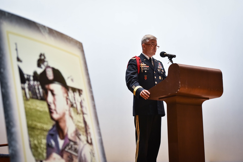 U.S. SOCOM honors retired SGM William &quot;Billy&quot; D. Waugh during a Memorial Ceremony