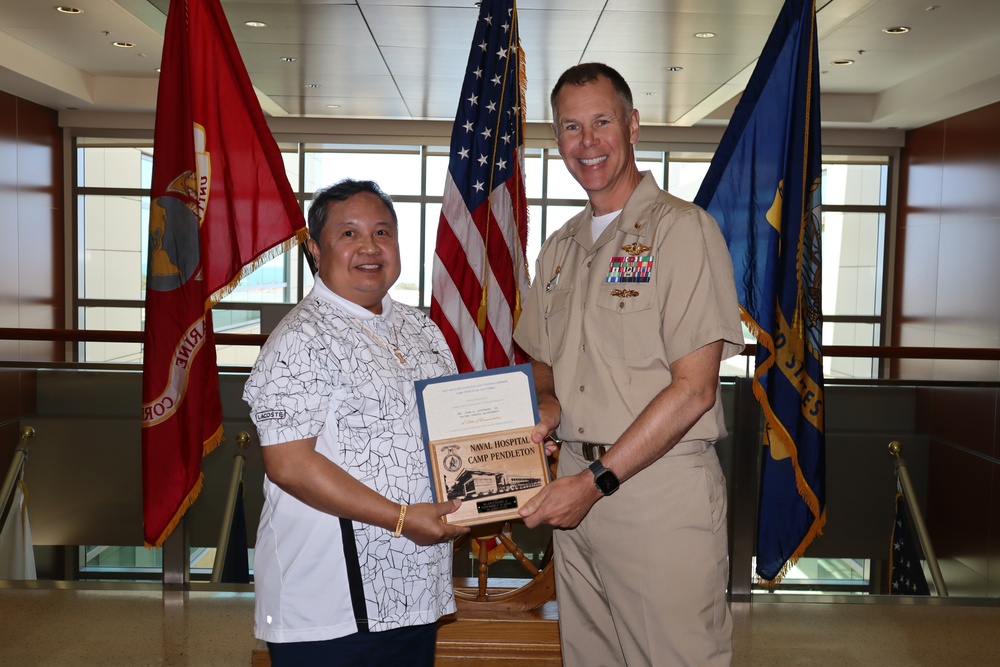 Deocampo recognized as NMRTC Camp Pendleton Civilian of the Quarter