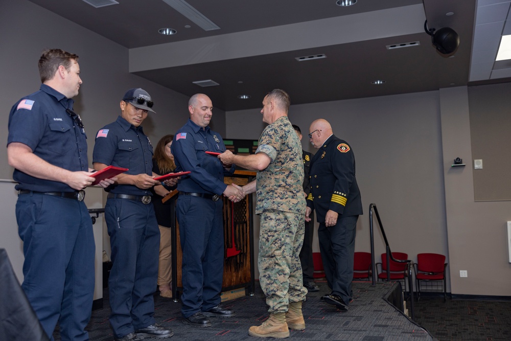 Camp Pendleton firefighters awarded for saving lives