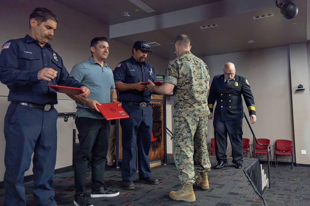 Camp Pendleton firefighters awarded for saving lives