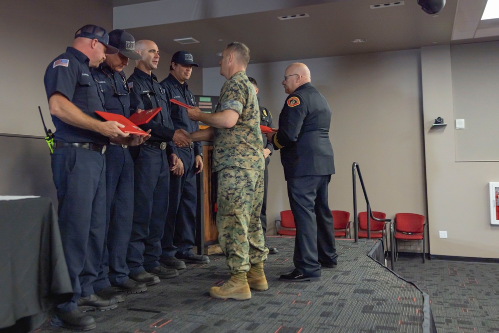 Camp Pendleton firefighters awarded for saving lives