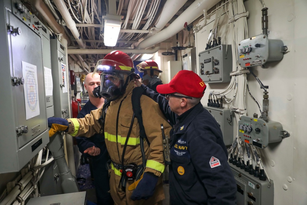 USS Paul Ignatius Holds Damage Control Drills