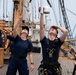 USCGC Eagle crew on watch