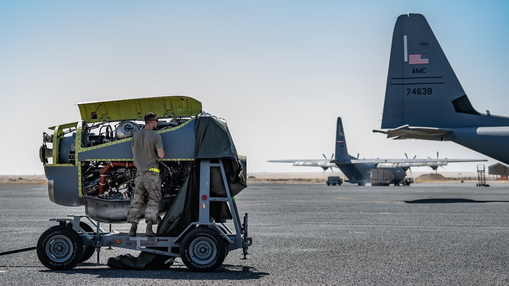 C-130J Engine Swap on The Rock