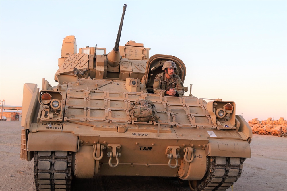 Bradley Fighting Vehicle training exercise