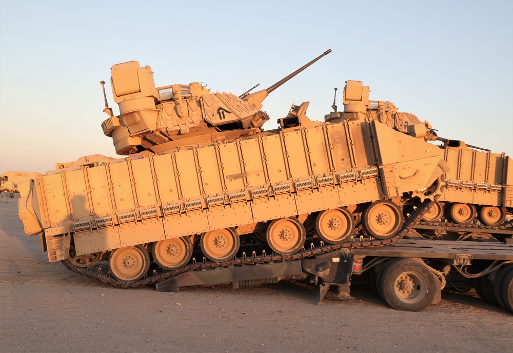 Bradley Fighting Vehicle training exercise