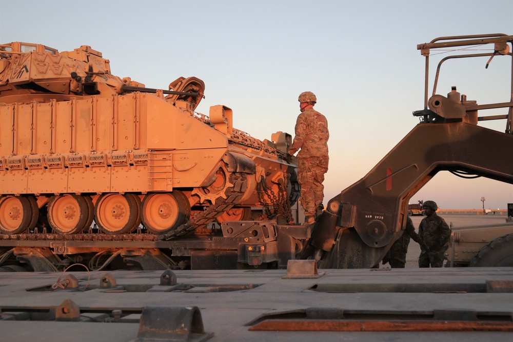 Bradley Fighting Vehicle training exercise