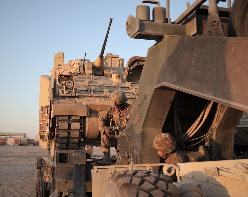 Bradley Fighting Vehicle training exercise